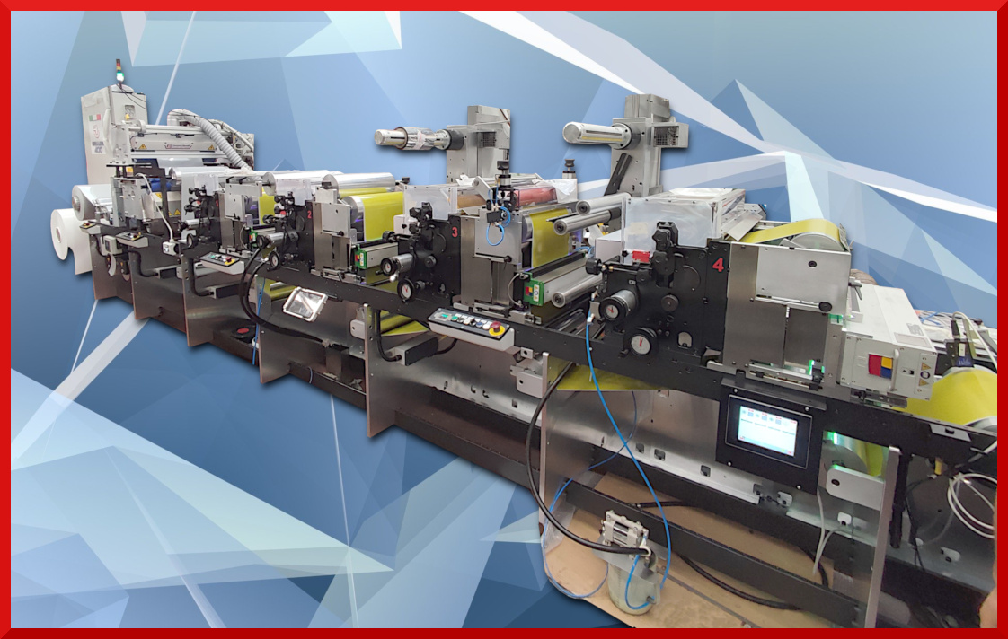 Macchina stampa flexo 4 colori a registro